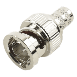 Conector BNC Macho de Anillo Plegable para Cable RG-6, Níquel/ Oro/ Teflón.