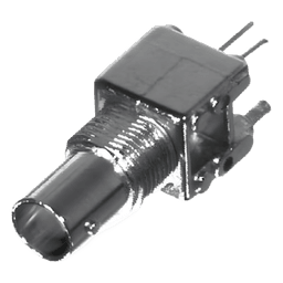 Conector BNC Hembra a 75 Ohm, Montaje Vertical en PCB.