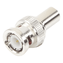 Carga Coaxial Terminal / 75 Ohm / 1/2 Watt / Conector BNC Macho / Níquel / Oro / Delrin