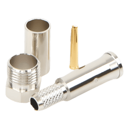 Conector FME Hembra de Anillo Plegable para Cable RG-58/U, Níquel/ Oro/ Teflón.