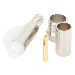 Conector FME Hembra de Anillo Plegable para Cable RG-58/U, Níquel/ Oro/ Teflón.