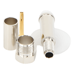 Conector FME Hembra de Anillo Plegable para Cable RG-58/U, Níquel/ Oro/ Teflón.
