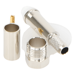 Conector FME Hembra de Anillo Plegable para Cable RG-58/U, Níquel/ Oro/ Teflón.