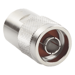 Conector N Macho de Rosca en Cables con Conductor Central AWG-11 ó 13 tipo RG-213/U (8267), RG-214 (8268), RG-8/U (8237), Niquel/ Oro/ Teflón.