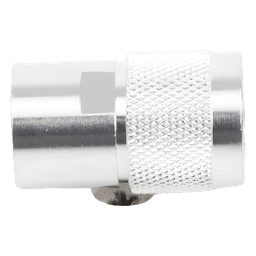 Conector Coaxial N Macho / Rosca / Cables LMR-400, 9913, RG8/U-SYS / Cuerpo Bronce Plateado / Contacto Oro / Aislante Teflón