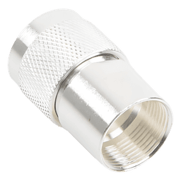 Conector Coaxial N Macho / Rosca / Cables LMR-400, 9913, RG8/U-SYS / Cuerpo Bronce Plateado / Contacto Oro / Aislante Teflón