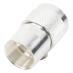 Conector Coaxial N Macho / Rosca / Cables LMR-400, 9913, RG8/U-SYS / Cuerpo Bronce Plateado / Contacto Oro / Aislante Teflón