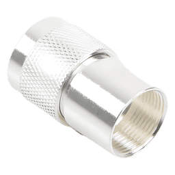 Conector Coaxial N Macho / Rosca / Cables LMR-400, 9913, RG8/U-SYS / Cuerpo Bronce Plateado / Contacto Oro / Aislante Teflón