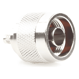 Conector N Macho de Anillo Plegable para Cables Coaxiales LP-142, LP-195, RG-58/U, RG-142/U, LMR-195, Níquel/ Oro/ Teflón.â€‹