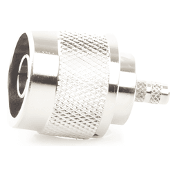 Conector N Macho de Anillo Plegable para Cables Coaxiales LP-142, LP-195, RG-58/U, RG-142/U, LMR-195, Níquel/ Oro/ Teflón.â€‹