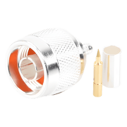 Conector RF N Macho / Anillo Plegable / 50 Ω / 0-11 GHz / Para Cable RG-58/U