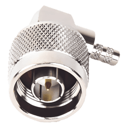 Conector N Macho en A/R de Anillo Plegable para Cables LP-195, LP-142, RG-58/U, RG-142/U, Niquel/ Oro/ Teflón.
