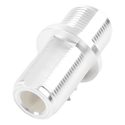 Adaptador de Chasis / Doble N Hembra / Montaje Frontal Doble D Plano / Cuerpo Plateado / Hermético