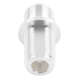 Adaptador de Chasis / Doble N Hembra / Montaje Frontal Doble D Plano / Cuerpo Plateado / Hermético