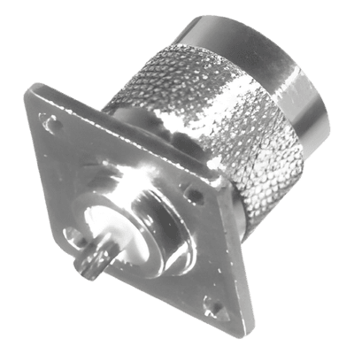 Conector N Macho, para montaje en panel con 4 perforaciones a 18 mm.