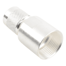 Conector Coaxial TNC Macho / 50 Ohm / Rosca / Para Cable LMR-400 y Equivalentes / Cuerpo Bronce Plateado / Contacto Oro / Aislante Teflón