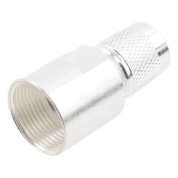 Conector Coaxial TNC Macho / 50 Ohm / Rosca / Para Cable LMR-400 y Equivalentes / Cuerpo Bronce Plateado / Contacto Oro / Aislante Teflón