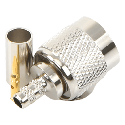 Conector Coaxial TNC Macho / Anillo Plegable / Cables RG-58/U y LMR-195 / Cuerpo Níquel / Contacto Oro / Aislante Delrin
