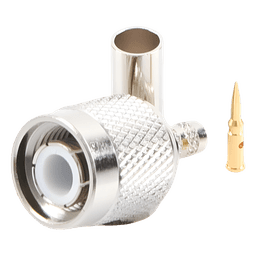 Conector Coaxial TNC Macho / Anillo Plegable / Cables RG-58/U, RG-142/U, LMR-195 / Níquel / Oro / Teflón