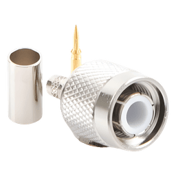 Conector Coaxial TNC Macho / Anillo Plegable / Cables RG-58/U, RG-142/U, LMR-195 / Níquel / Oro / Teflón