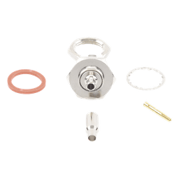 Conector TNC Hembra de montaje en Chasis tipo D Plano y anillo plegable para RG-174/U, 8216.
