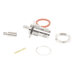 Conector TNC Hembra de montaje en Chasis tipo D Plano y anillo plegable para RG-174/U, 8216.