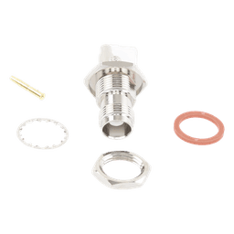 Conector TNC Hembra de montaje en Chasis tipo D Plano y anillo plegable para RG-174/U, 8216.