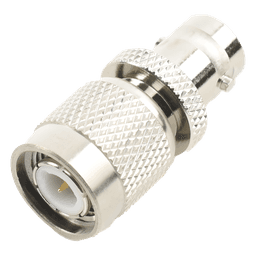 Adaptador en Línea, de Conector TNC Macho a BNC Hembra, Níquel /Oro /Teflón.
