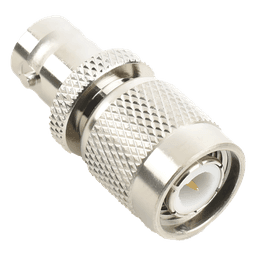Adaptador en Línea, de Conector TNC Macho a BNC Hembra, Níquel /Oro /Teflón.