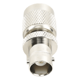 Adaptador en Línea, de Conector TNC Macho a BNC Hembra, Níquel /Oro /Teflón.