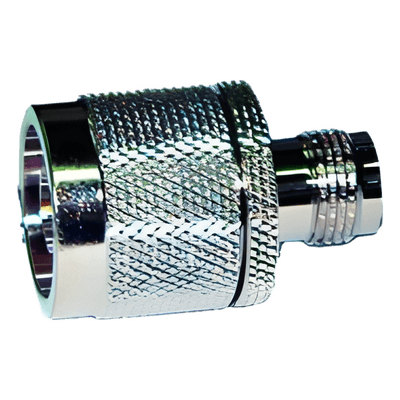 Adaptador en Línea de Conector TNC Hembra a N Macho, Níquel/ Oro/ Teflón.