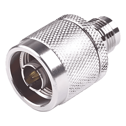 Adaptador en Línea de Conector TNC Hembra a N Macho, Níquel/ Oro/ Teflón.
