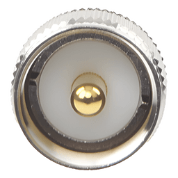 Adaptador en Línea de Conector TNC Hembra a UHF Macho (PL-259), Níquel/ Oro/ Teflón.