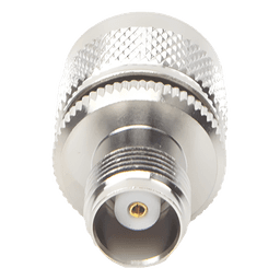 Adaptador en Línea de Conector TNC Hembra a UHF Macho (PL-259), Níquel/ Oro/ Teflón.