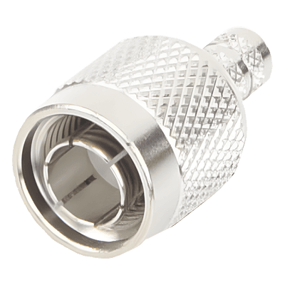 Conector TNC Macho de Anillo Plegable para Cable RG-59/U, Grupo D, Níquel/ Gold/ Delrin.â€‹