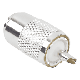 Conector UHF Macho (PL-259) para Cables RG-8/U, RG-8U-SYS, 8237, 8267, 8268, 9913, CTN-400, 7810, 8214, 7810A, RFLASH-1113, LMR-400, Plata )/ Plata/ Teflón.