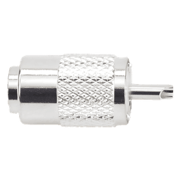 Conector UHF Macho (PL-259) para Cables RG-8/U, RG-8U-SYS, 8237, 8267, 8268, 9913, CTN-400, 7810, 8214, 7810A, RFLASH-1113, LMR-400, Plata )/ Plata/ Teflón.