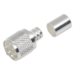 Conector UHF Macho / Anillo Plegable Largo / Cuerpo Bronce Plateado / Aislante Teflón / Cables RG-8/U, RG-214/U, Belden 8268