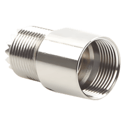 Conector UHF Hembra (SO-239) para Cables RG-8/U (8237), RG-213/U (8267), RG-214 (8268), Niquel/ Plata/  Teflón.