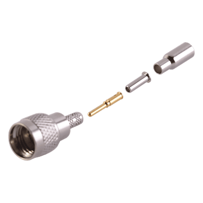 Conector mini UHF Macho de anillo plegable para cable RG-174/U, BELDEN 8216