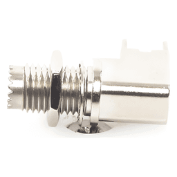 Conector Mini UHF Hembra / Montaje en PCB / Soldable / Cuerpo y Contacto de Estaño / Aislante de Polipropileno