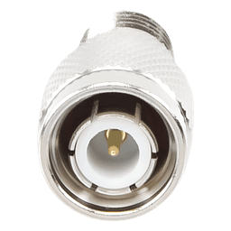 Adaptador en Línea de Conector Mini-UHF Hembra a TNC Macho, Níquel/ Oro/ Teflón.