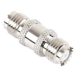Adaptador Barril en Línea, de Conector Mini-UHF Hembra a Mini-UHF Hembra, Níquel/ Oro/ Teflón.