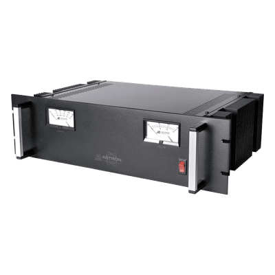 Fuente de poder  13.8Vcc, 35A, lineal regulada con circuito cargador de baterías, para instalación en rack