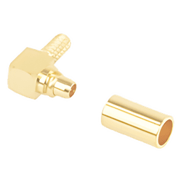 Conector MMCX Macho en A/R de Anillo Plegable para RG-174/U, BELDEN 8216, Oro/ Oro/ Teflón.