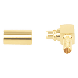 Conector MMCX Macho en A/R de Anillo Plegable para RG-174/U, BELDEN 8216, Oro/ Oro/ Teflón.
