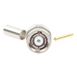 Conector BNC Macho Inverso / Anillo Plegable / Bronce Niquelado / Contacto Oro / Teflón / RG-58/U / RG-142/U