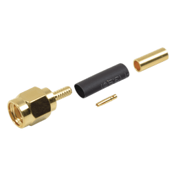 Conector SMA Macho Inverso de Anillo Plegable para Instalar en Cables RG-174/U y RG-316/U.