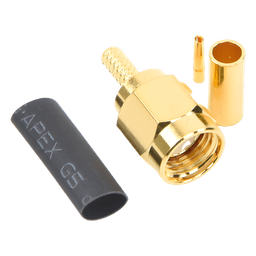 Conector SMA Macho Inverso de Anillo Plegable para Instalar en Cables RG-174/U y RG-316/U.