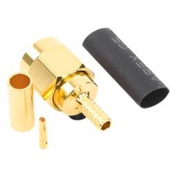 Conector SMA Macho Inverso de Anillo Plegable para Instalar en Cables RG-174/U y RG-316/U.